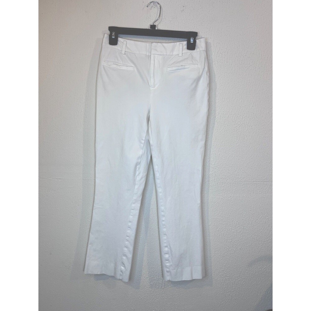Maeve by Anthropologie Cream Straight Leg Pants Size 2 Stretch Trousers